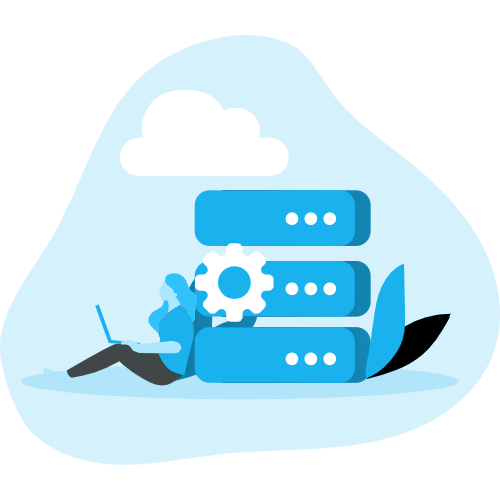 cloud hosting illustration